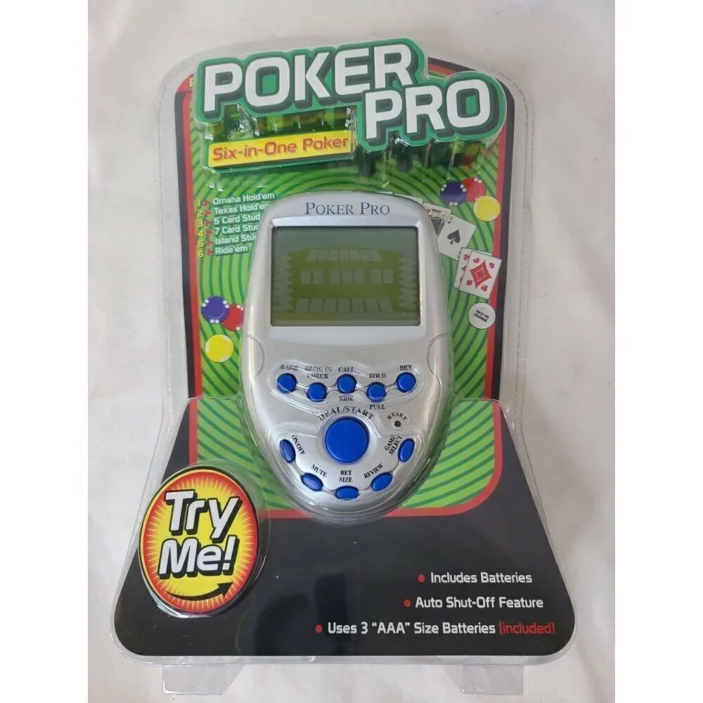Pocket Arcade Poker Pro 6 in 1 Arcade Game! Great for the Bathroom!
